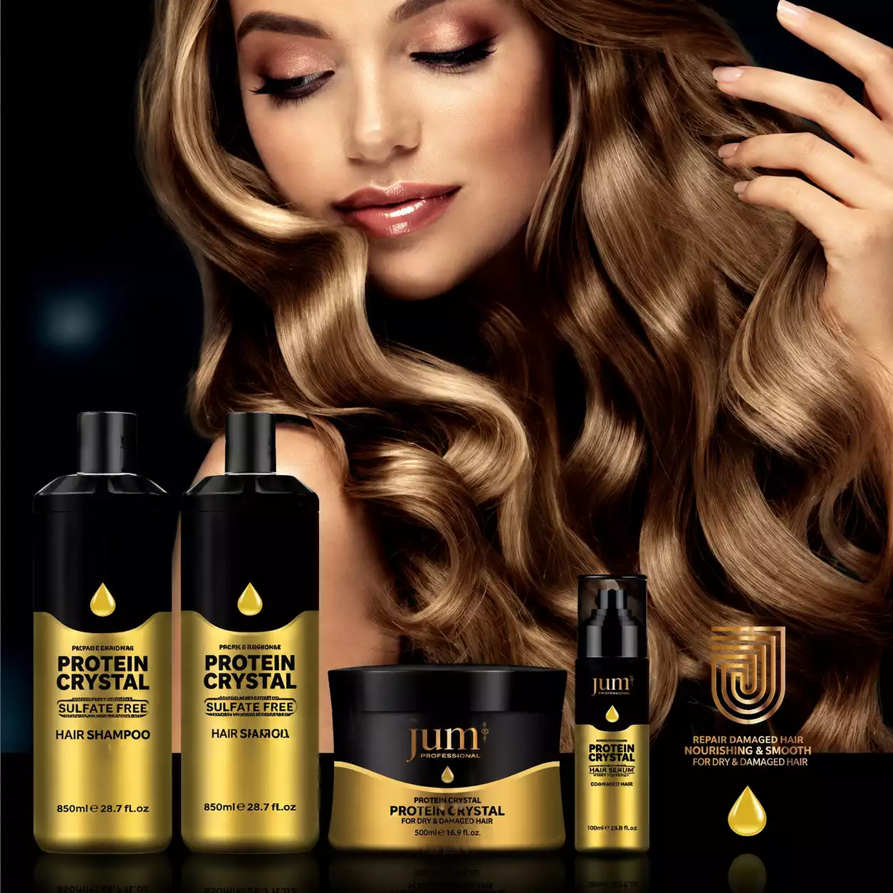 شامپو بدون سولفات جام پروتئین کریستال | JUM Protein Crystal | 850 میل