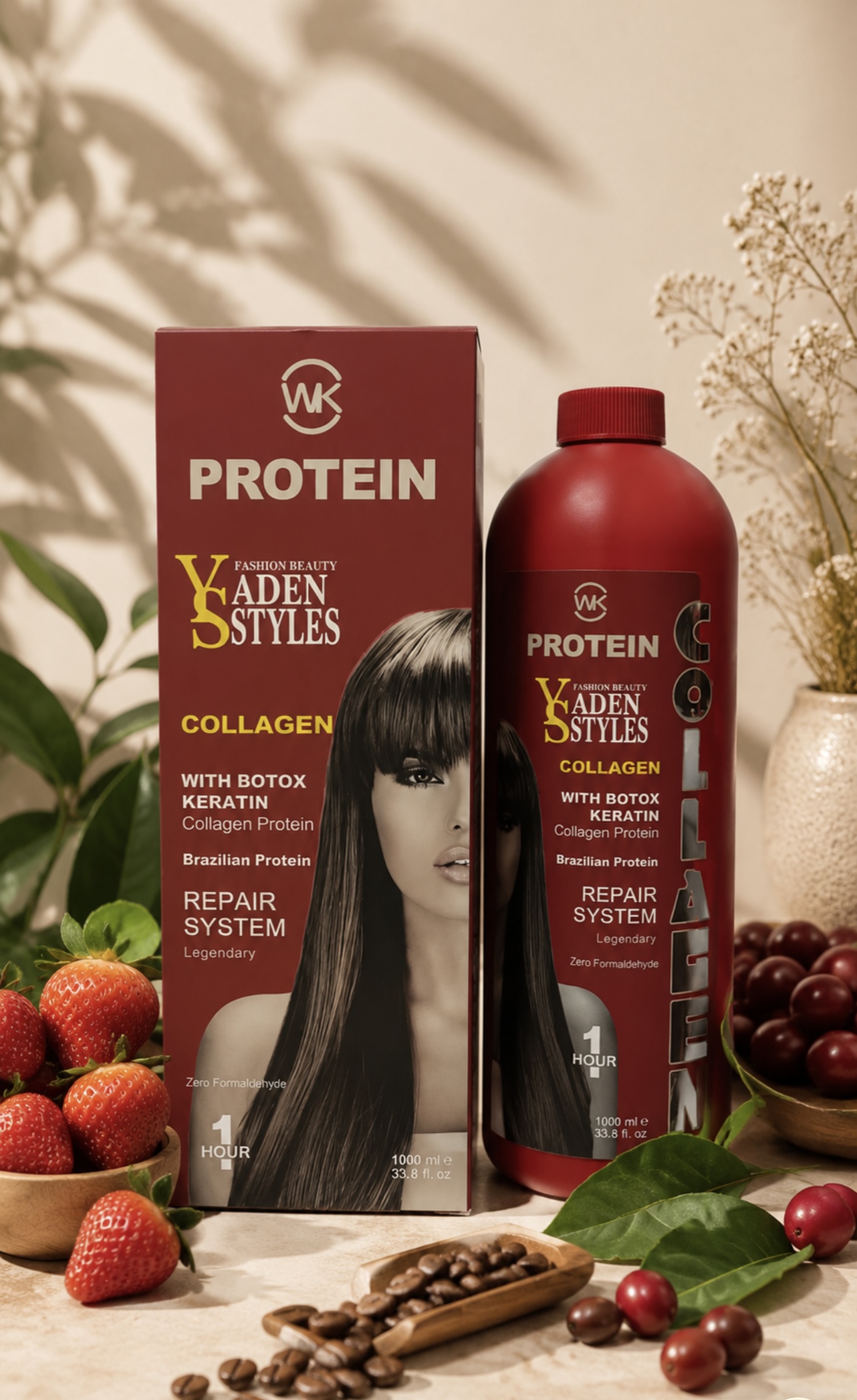 پروتئین کلاژن ویدن استایلز WK Protein Crystal | حجم ۱۰۰۰ میلی‌لیتر