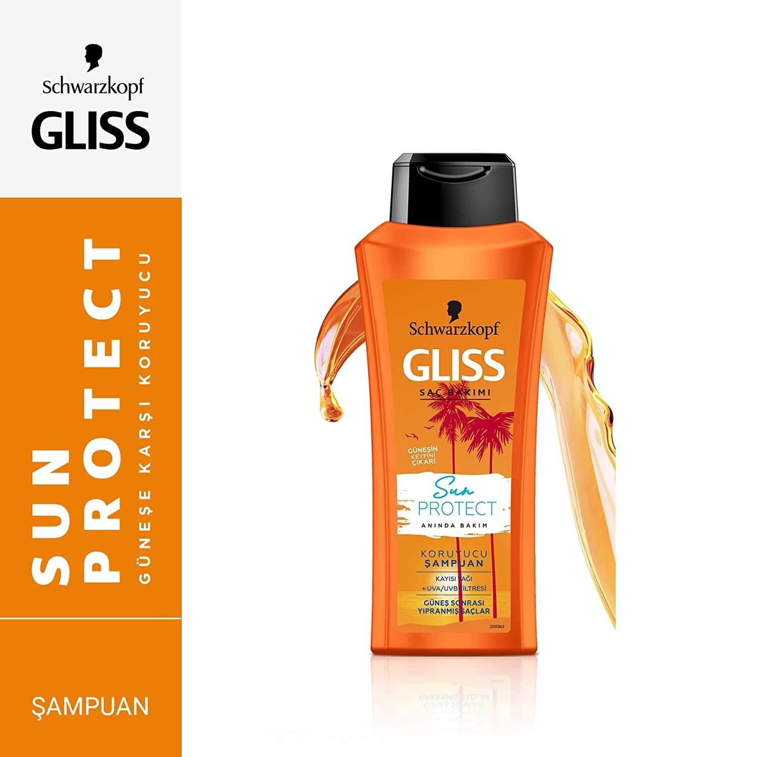 شامپو گلیس نارنجی Sun Protect حجم ۵۰۰ میل