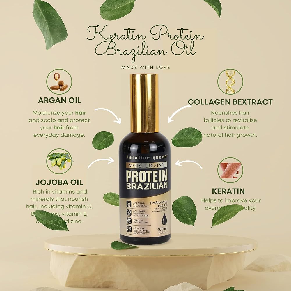 روغن آرگان پروتئین کراتین کویین برزیلی | 100 میل