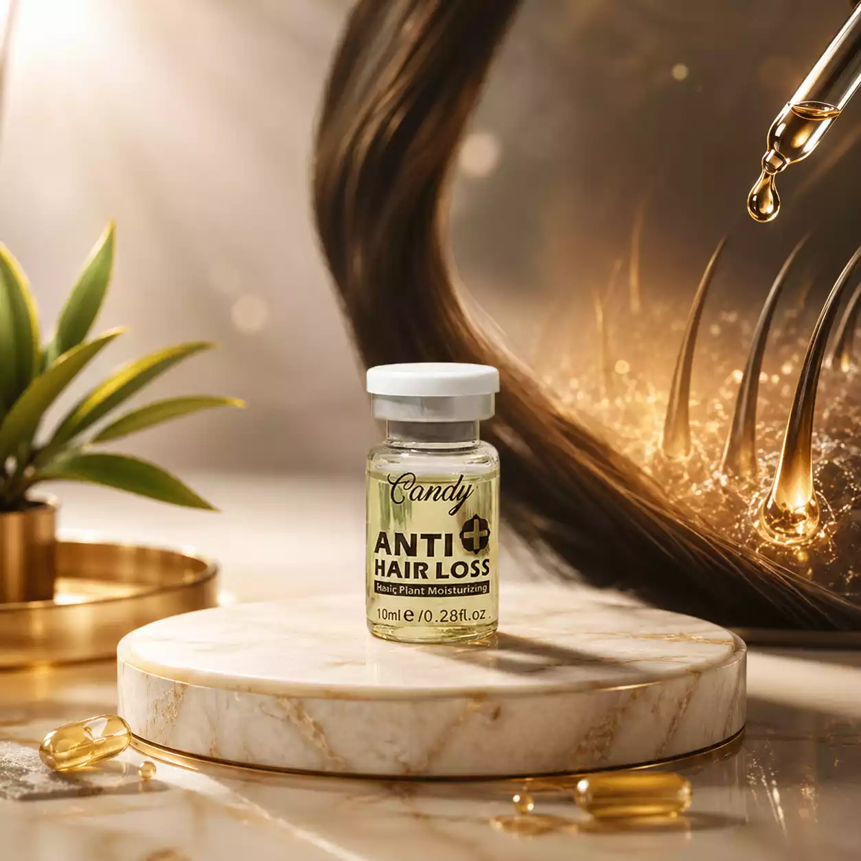 ویال ضد ریزش گلد کندی بیوتی Gold Candy Beauty بسته ۱۲ عددی