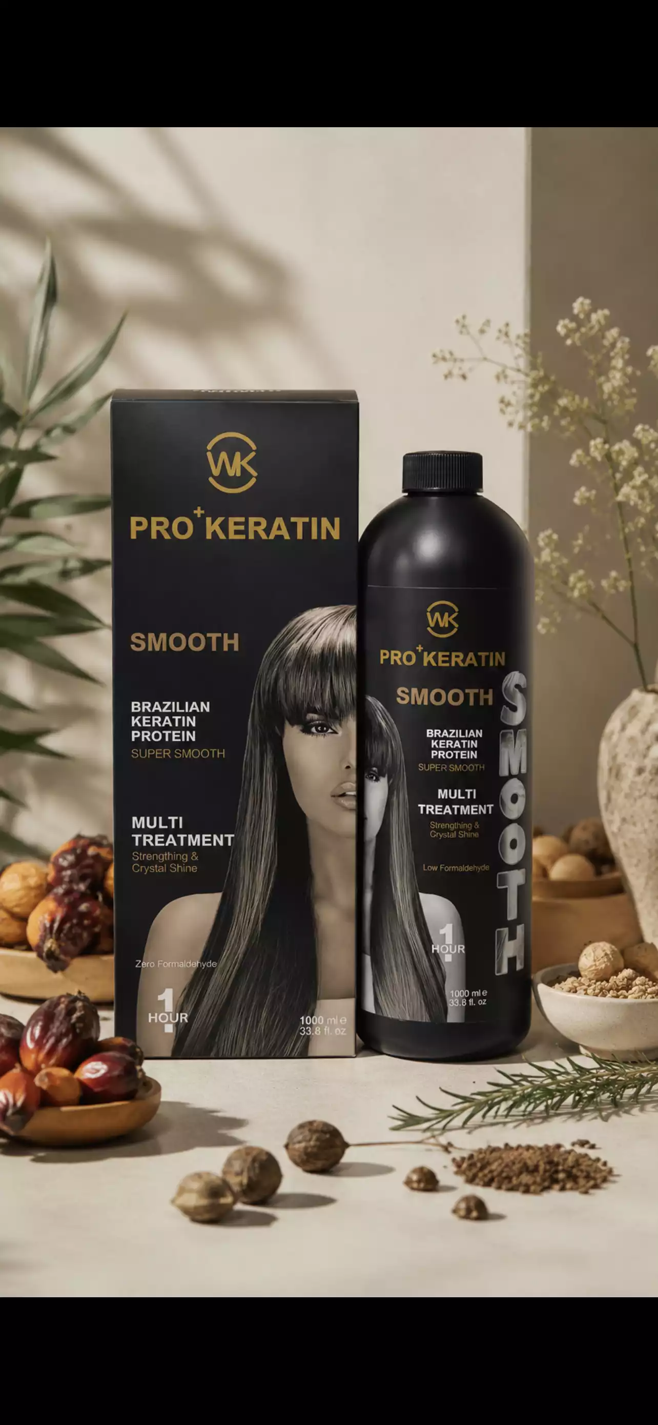 پروتئین کراتین اسموت WK PRO+KERATIN Super Smooth | حجم ۱۰۰۰ میلی‌لیتر
